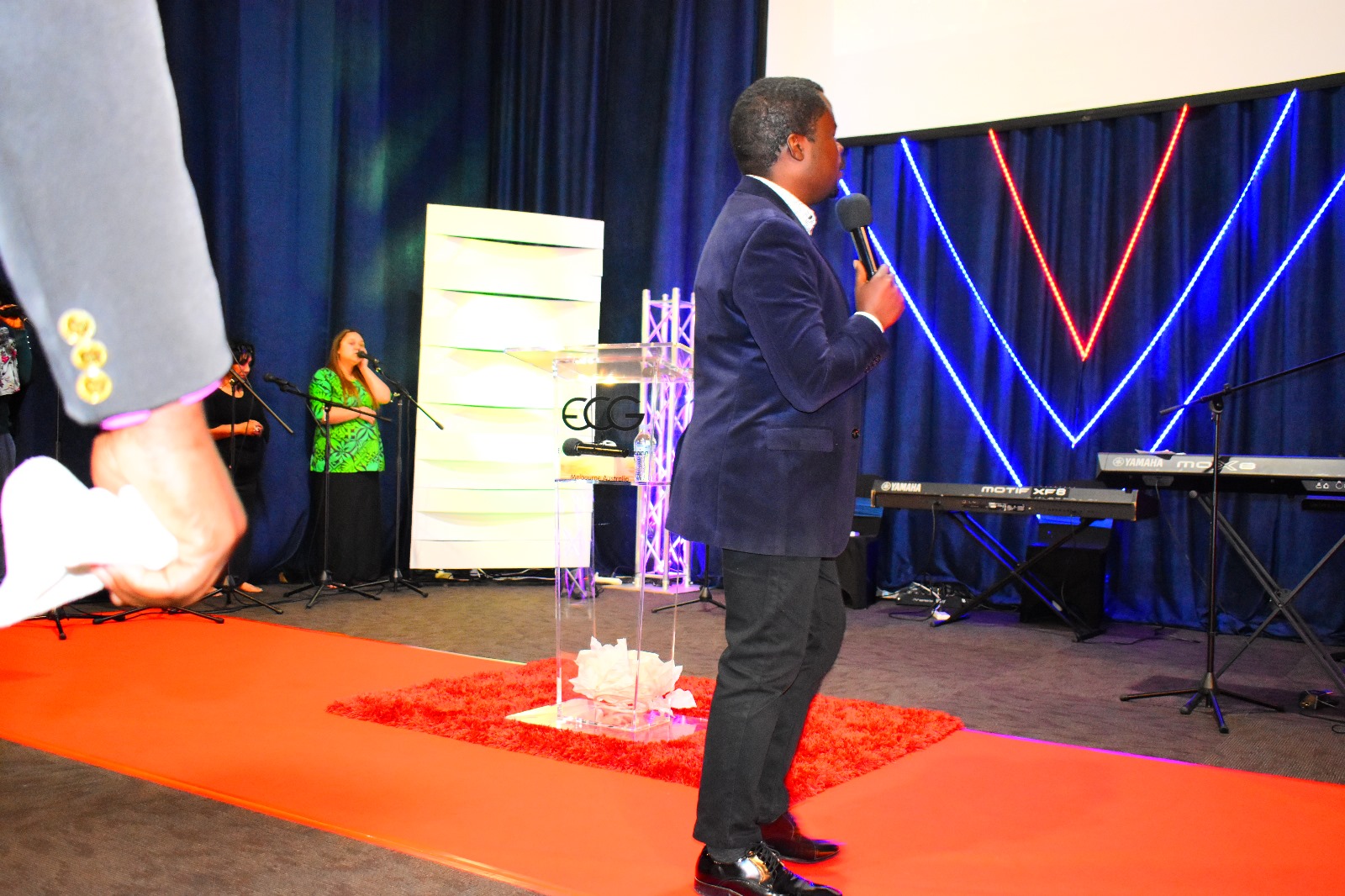 Pastor Josh preaching